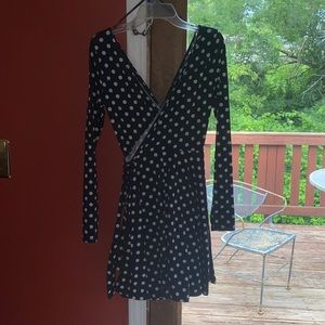 small polka dot black and white dress